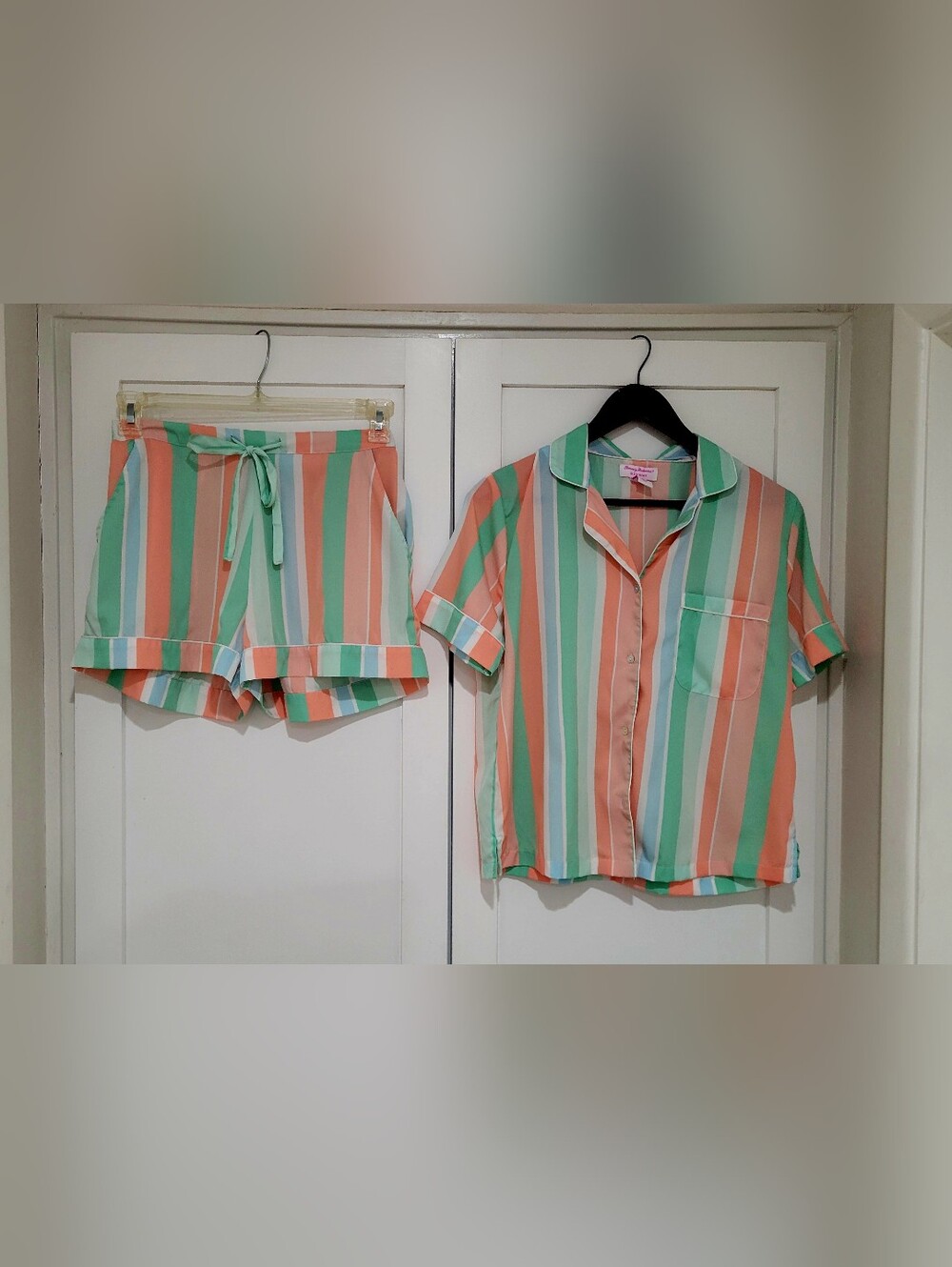 Tommy Bahama Sleepwear Colorful Striped Summer Pajama Set | Size Small